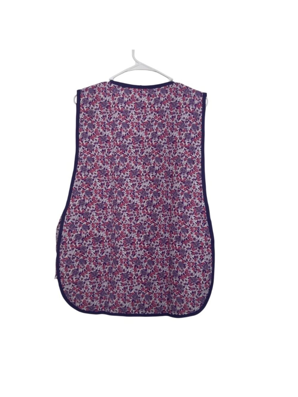 Floral Kitchen Apron With Frida Embroidery & Pockets Purple & Pink Adjustable Ti - Picture 6 of 6